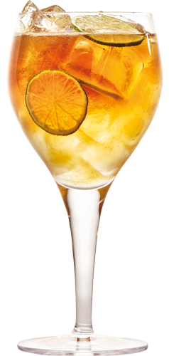 Caramel ginger beer drink