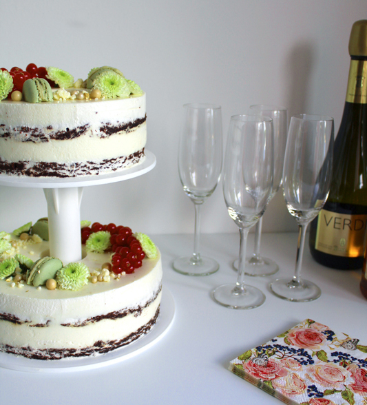 Bryllupskage opsats med smag af Råstoff Salty Caramel og VERDI